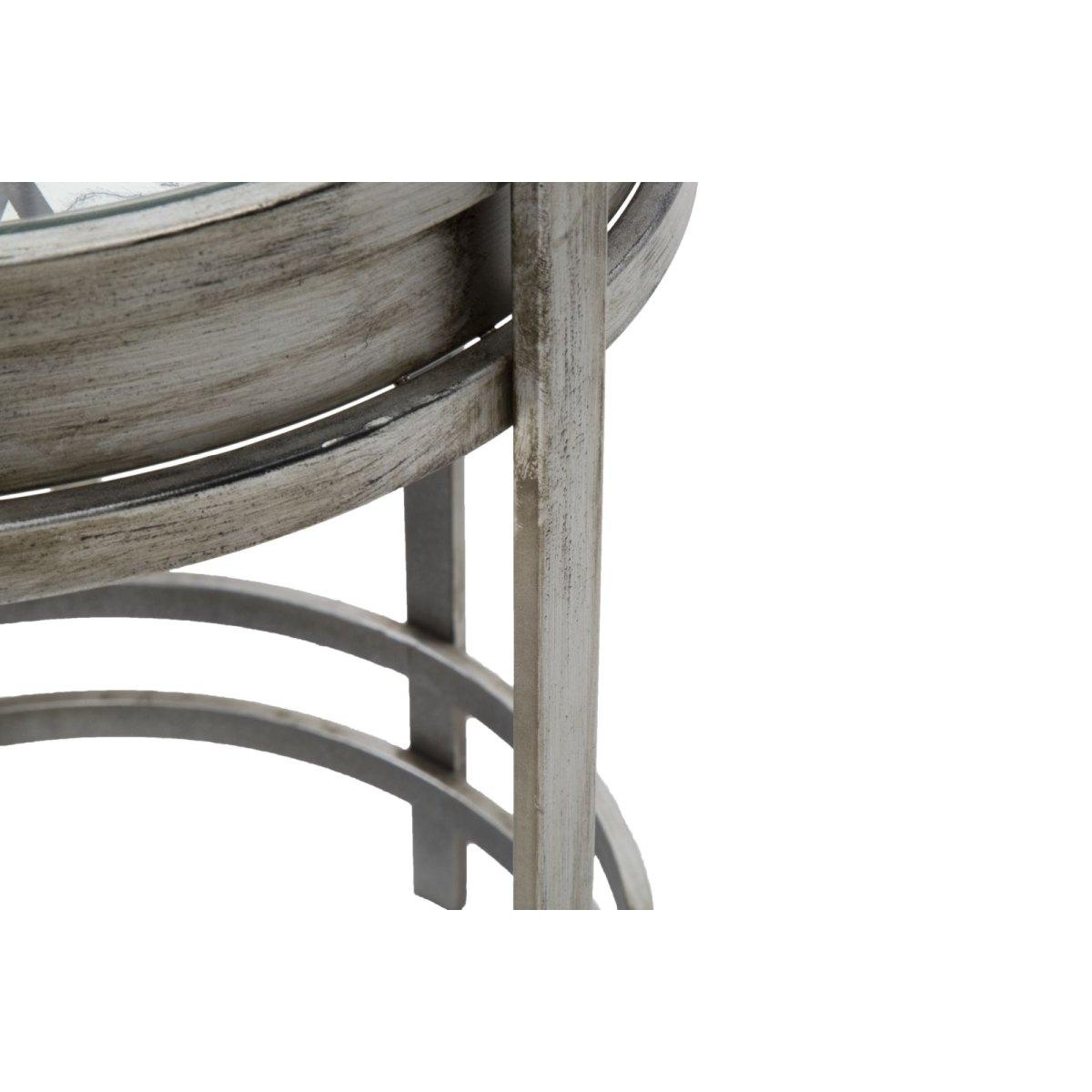 Tavolo Mondo Metallo Con Orologio cm.Ø42xh54 |Mauro Ferretti