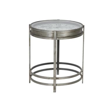 Tavolo Mondo Metallo Con Orologio cm.Ø42xh54 |Mauro Ferretti