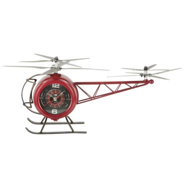 Orologio Da Tavolo Elicottero Metallo 42x23x22 810 |Mauro Ferretti