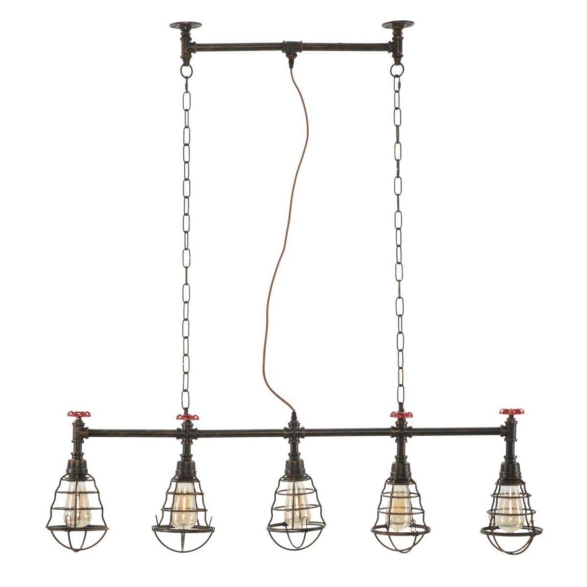 Lampadario Metallo Industry 5 Luci cm.114 |Mauro Ferretti