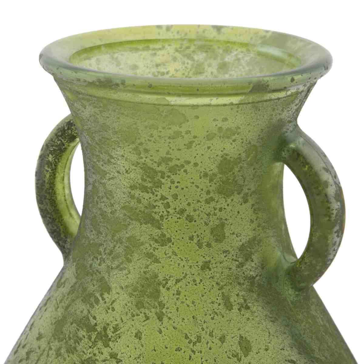 Vaso Vetro Anfora Verde cm.Ø15x24 |Mauro Ferretti