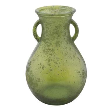 Vaso Vetro Anfora Verde cm.Ø15x24 |Mauro Ferretti