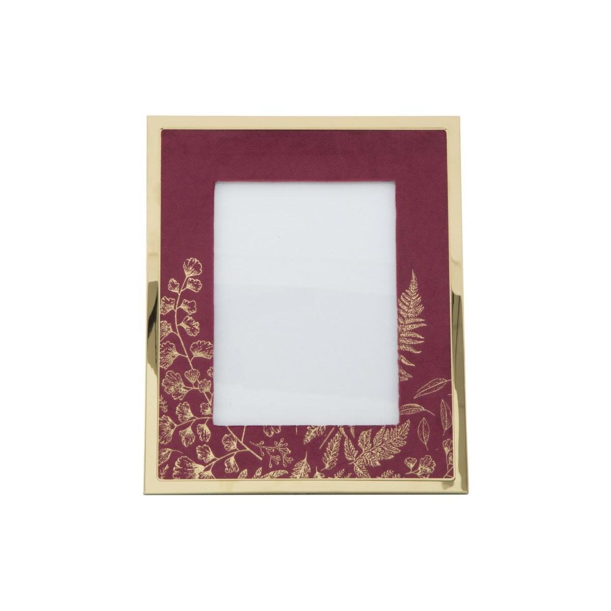 Cornice Metallo cm.15x20 Velluto Bordeaux Glam |Mauro Ferretti