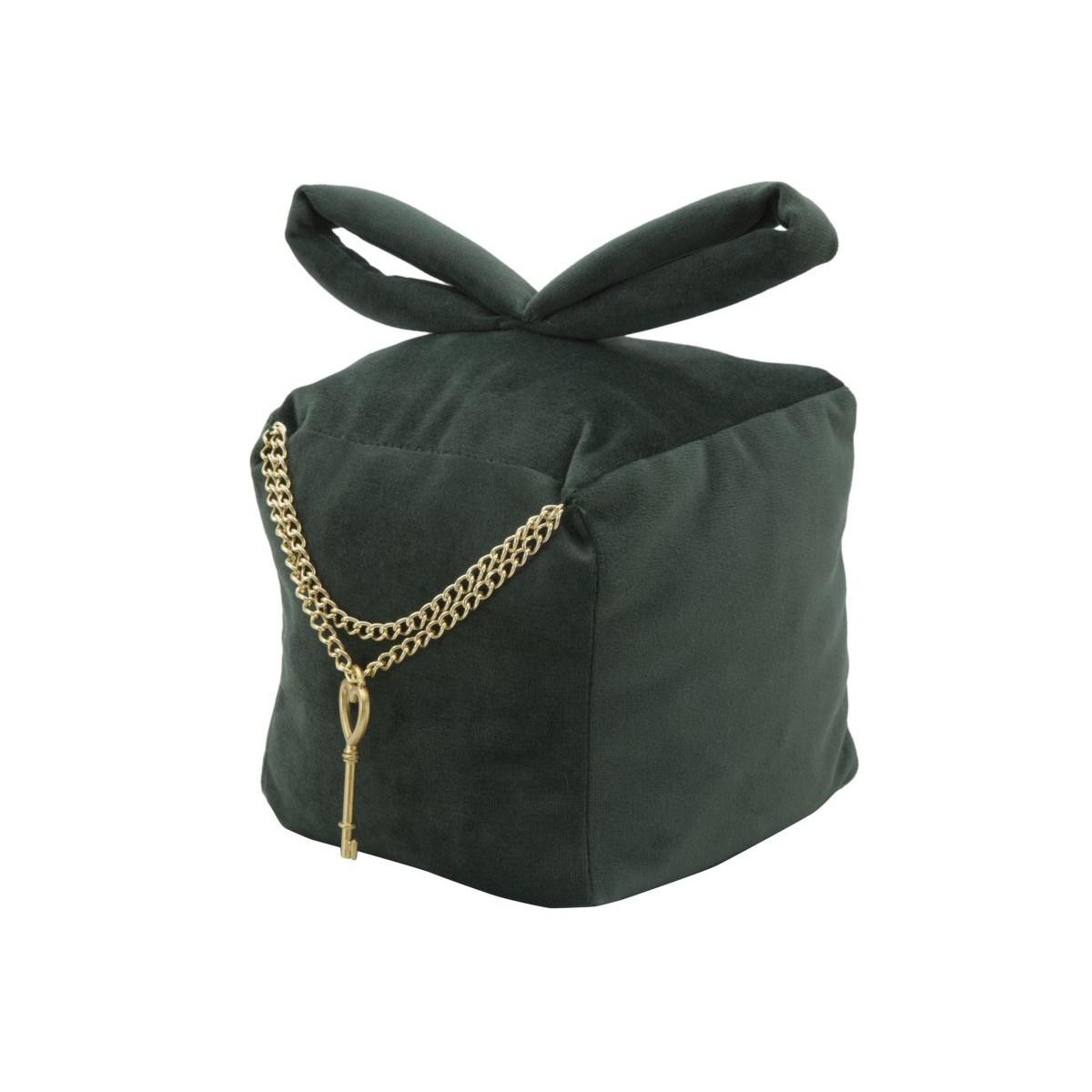 Fermaporta Square Velluto Verde cm.14x,5x14x20 |Mauro Ferretti