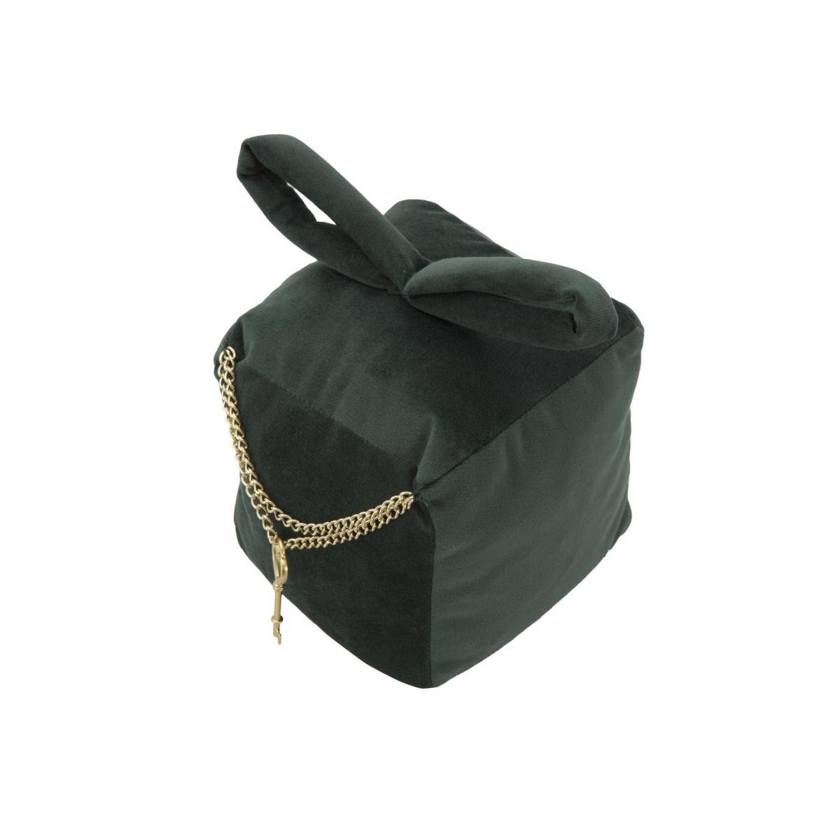 Fermaporta Square Velluto Verde cm.14x,5x14x20 |Mauro Ferretti