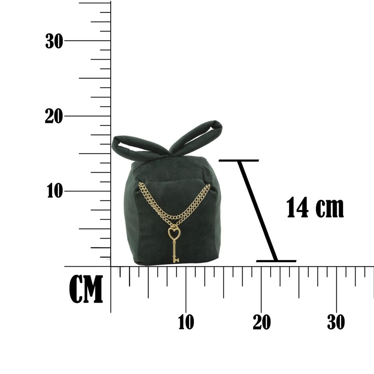 Fermaporta Square Velluto Verde cm.14x,5x14x20 |Mauro Ferretti