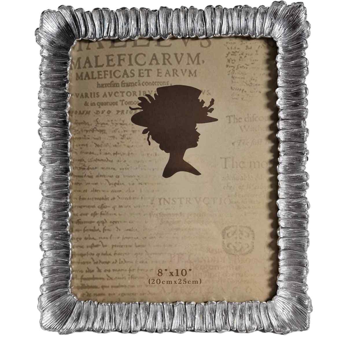 Cornice cm.20x25 Resina Argento Petal |Mauro Ferretti