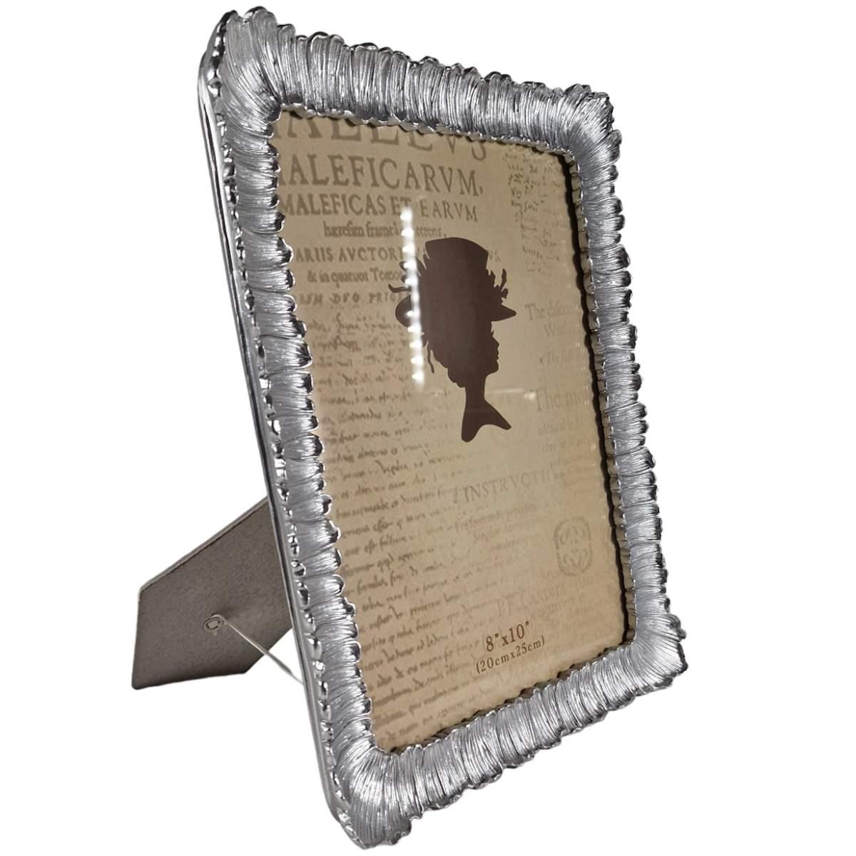 Cornice cm.20x25 Resina Argento Petal |Mauro Ferretti