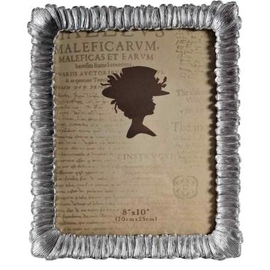 Cornice cm.20x25 Resina Argento Petal |Mauro Ferretti