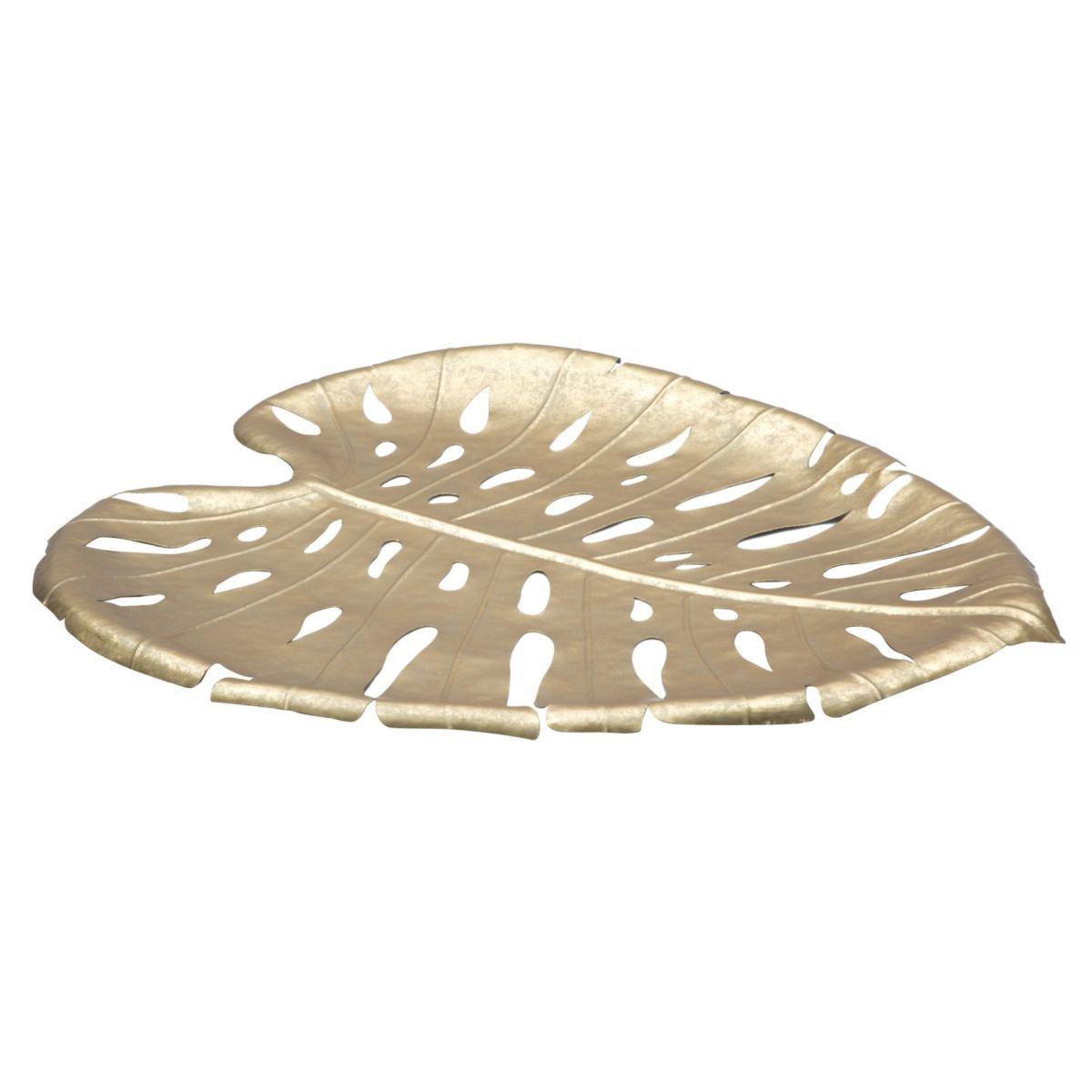 Centrotavola Metallo Foglia Oro cm.42,5x3x47 |Mauro Ferretti