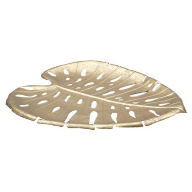 Centrotavola Metallo Foglia Oro cm.42,5x3x47 |Mauro Ferretti