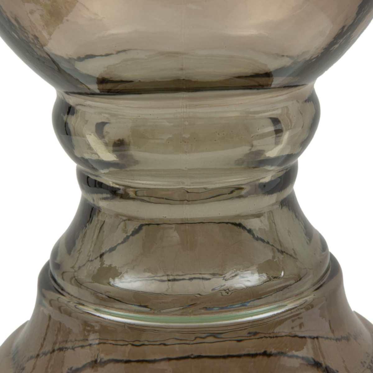 Portacandela Vetro Riciclato Brown cm.Ø22x75 Made In Spain |Mauro Ferretti