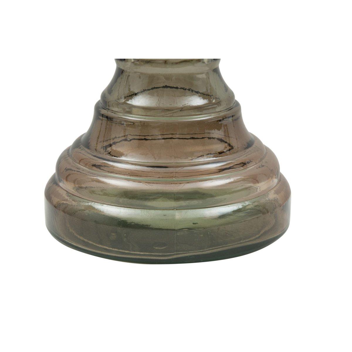 Portacandela Vetro Riciclato Brown cm.Ø22x75 Made In Spain |Mauro Ferretti