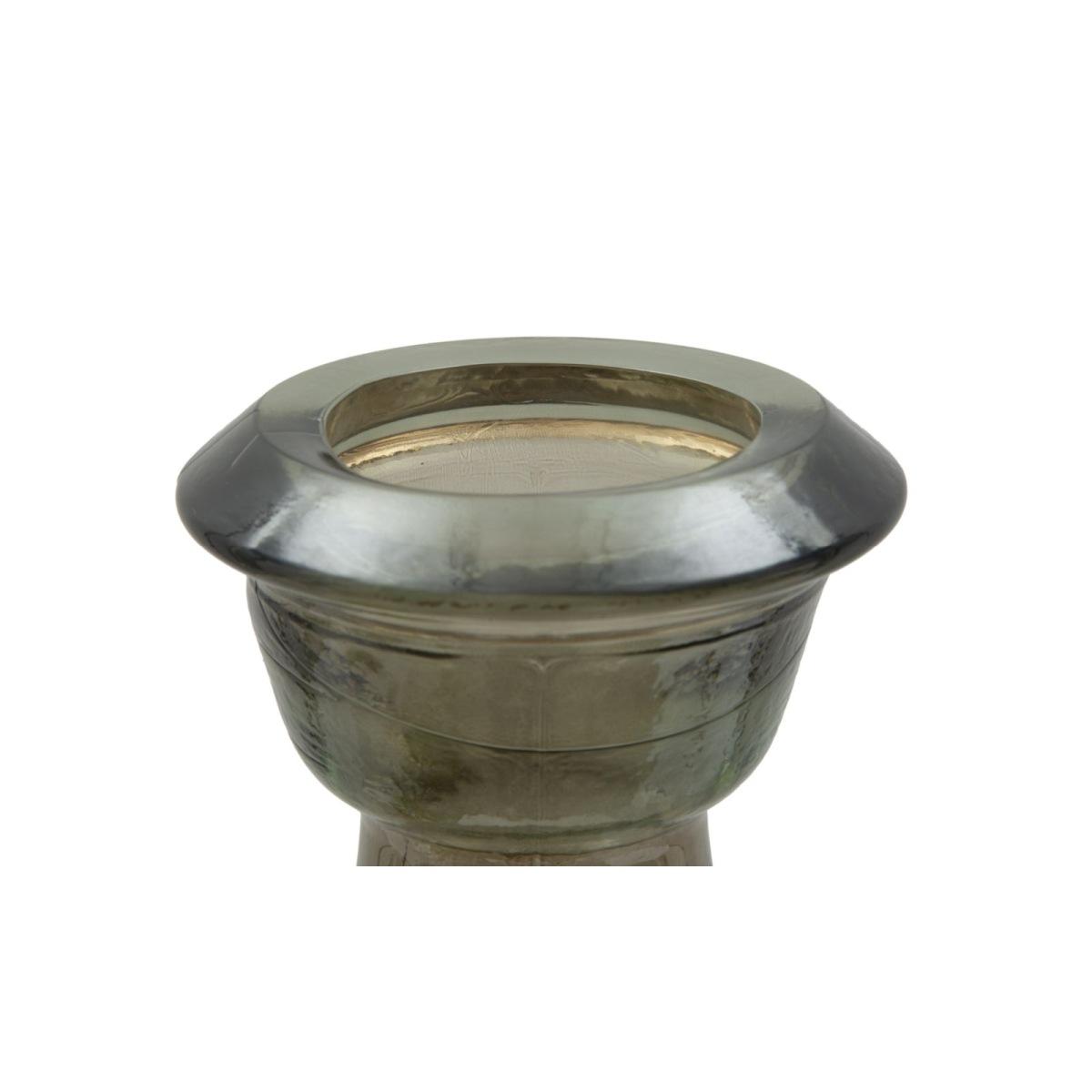 Portacandela Vetro Riciclato Brown cm.Ø22x75 Made In Spain |Mauro Ferretti