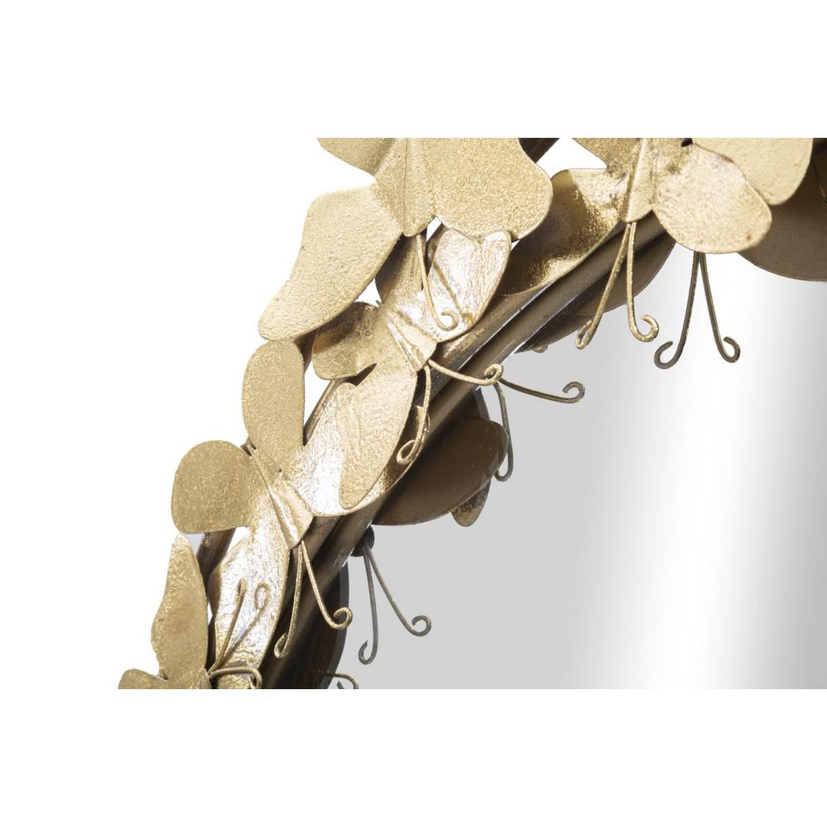 Specchio Glam Butterfly Wind cm.Ø81,5x3,5 Misura Specchio cm.Ø55 |Mauro Ferretti