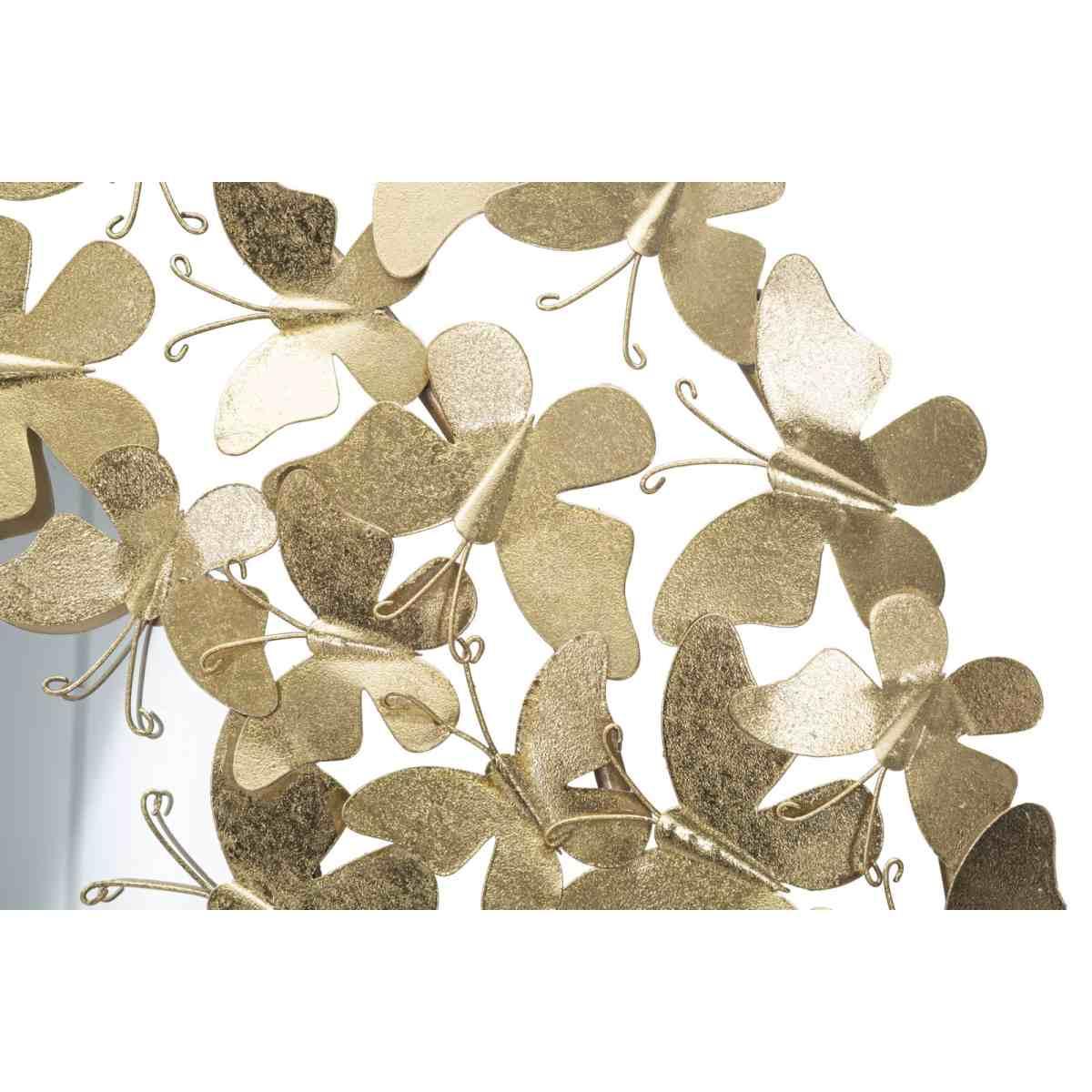 Specchio Glam Butterfly Wind cm.Ø81,5x3,5 Misura Specchio cm.Ø55 |Mauro Ferretti