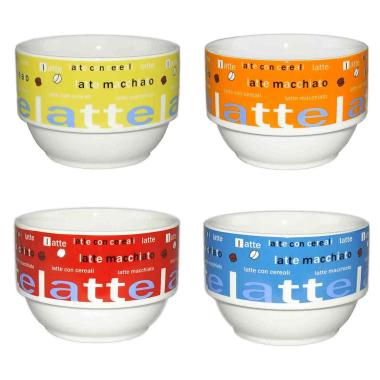 Tazza Colazione Set pz.3 Bolo Maxi cm.13xh9 4 Colori Assortiti | M2 Store