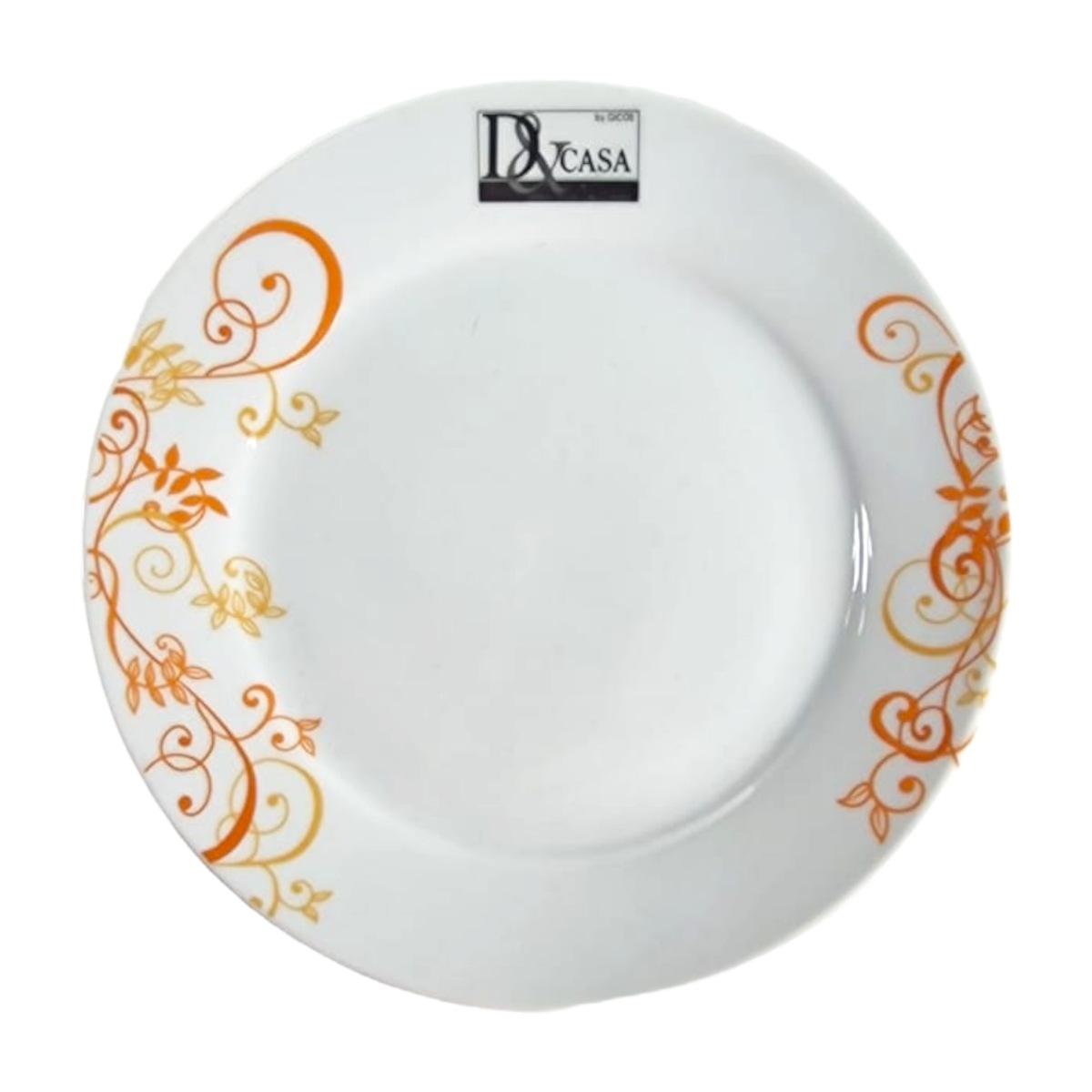 Piatto Tavola Ceramica Ele Frutta cm.Ø19 Arancio | M2 Store