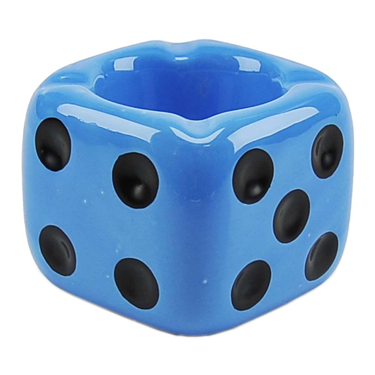 Posacenere Ceramica Dado 8,5x8,5xh7 4 Colori Assortiti | Gicos