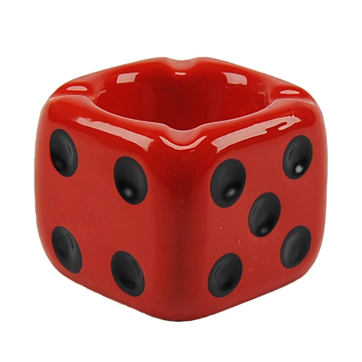 Posacenere Ceramica Dado 8,5x8,5xh7 4 Colori Assortiti | Gicos