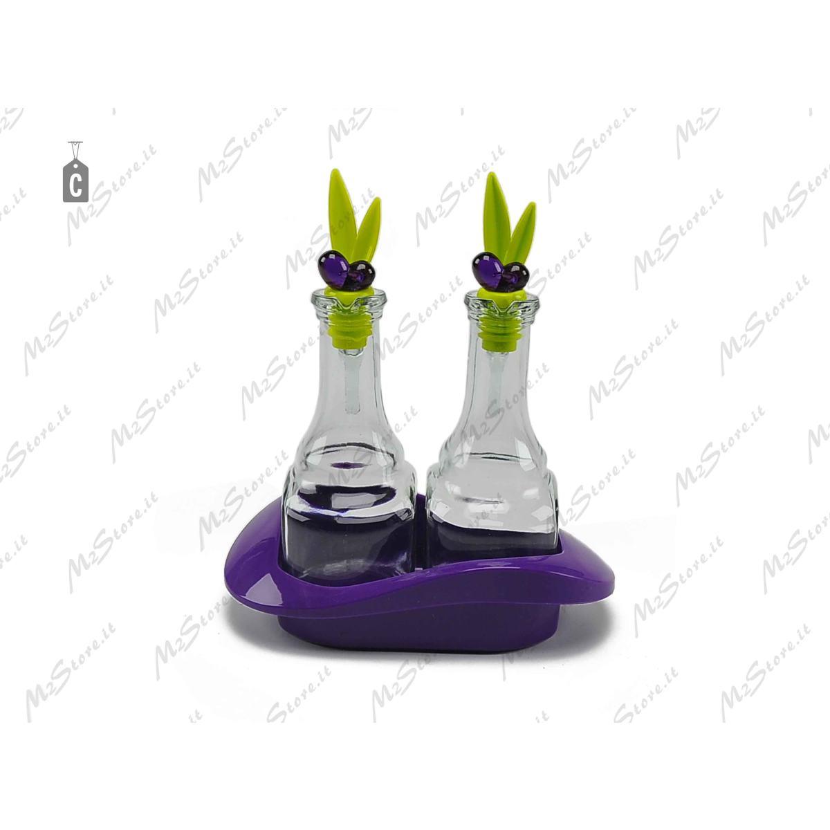 Menage Vetro con Base Color Set 2 pz. | Gicos