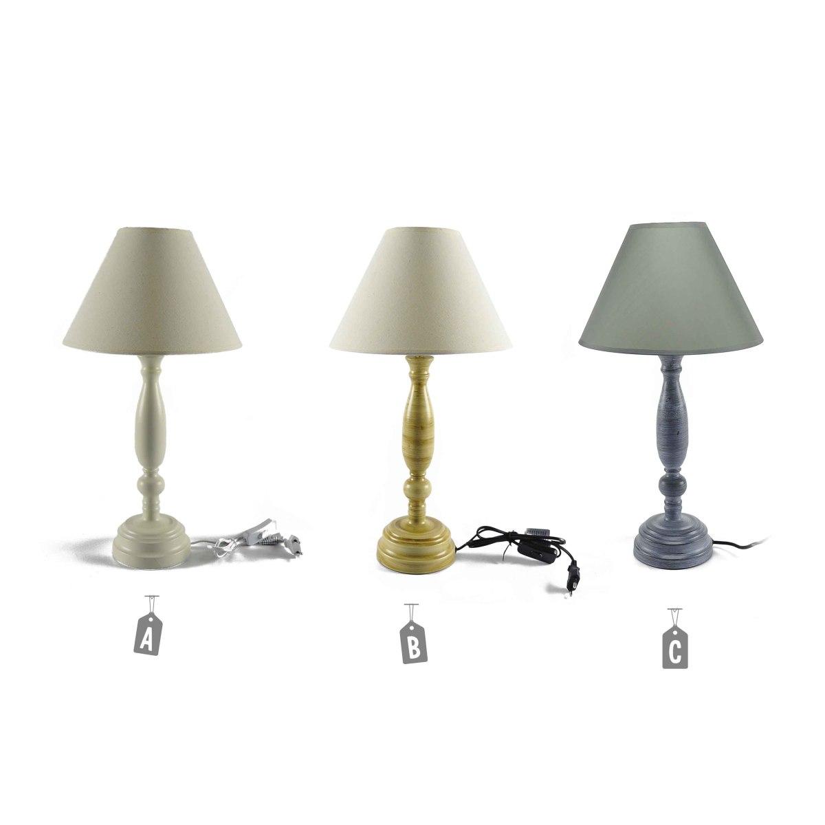 Lampada Tavolo Metallo 3 Colori Assortiti h34 | Gicos
