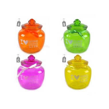 Barattolo Vetro Lt.1,5 Assortiti 3 Colori | M2 Store