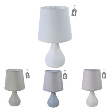 Lampada Tavolo Ceramica 4 Colori Assortito cm.h29 | Gicos