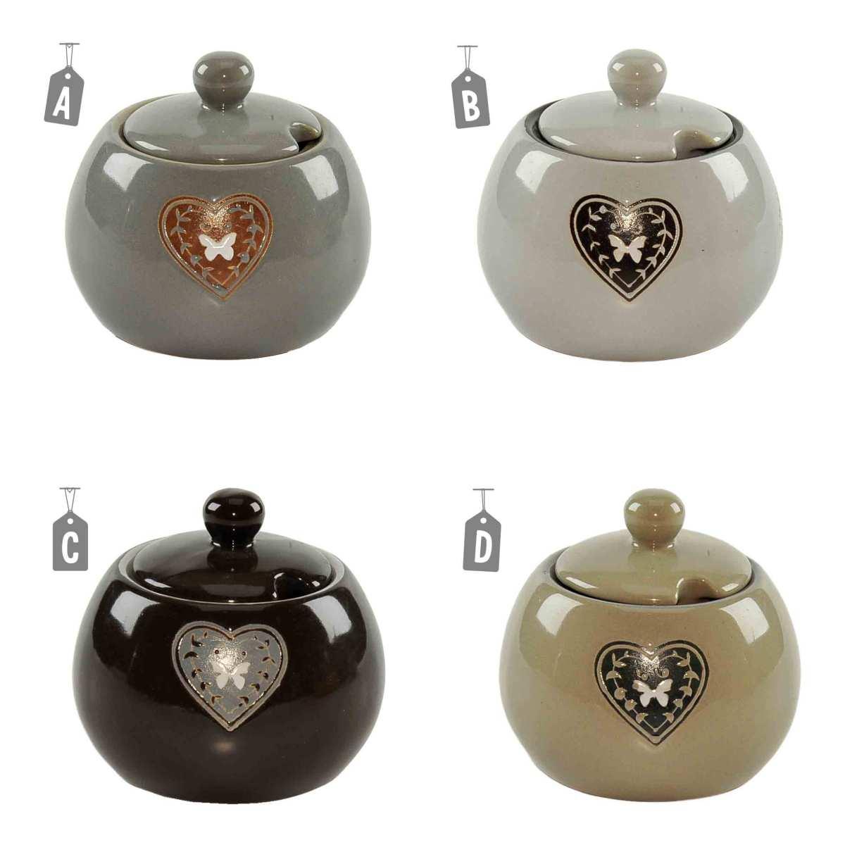 Zuccheriera Porcellana Cuore Disponibile 4 Colori | Gicos