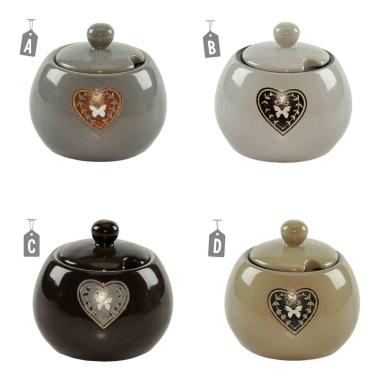 Zuccheriera Porcellana Cuore Disponibile 4 Colori | Gicos