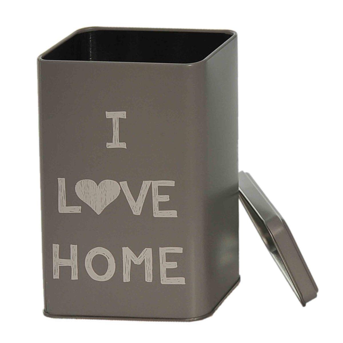 Barattolo Latta I Love Home cm.16 3 Colori | Gicos
