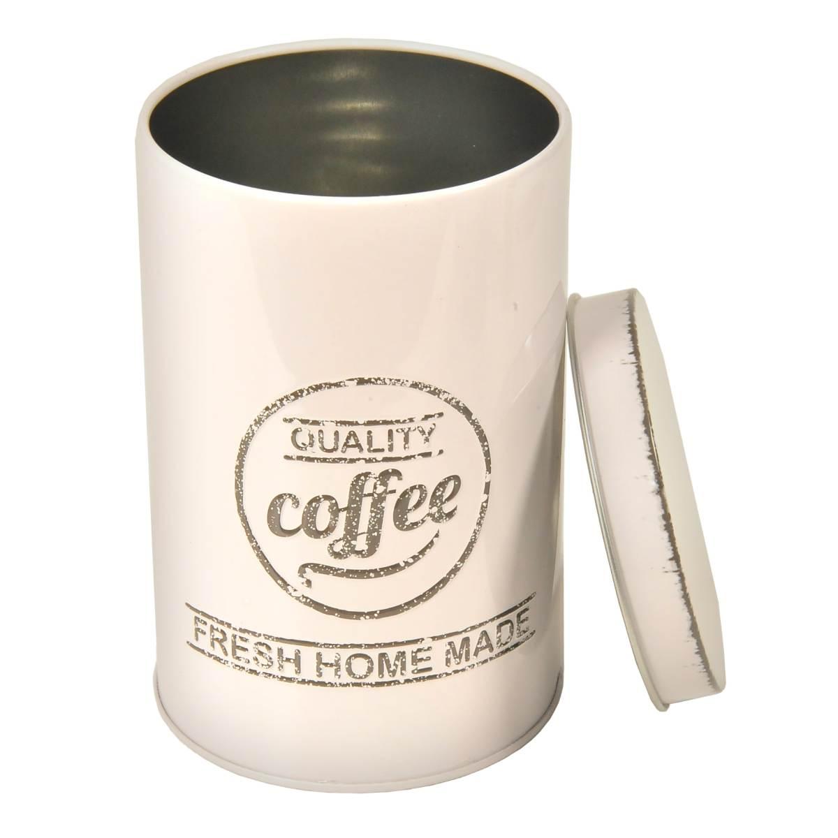 Barattolo Latta Coffee Bianco cm.8,4x13 | Gicos