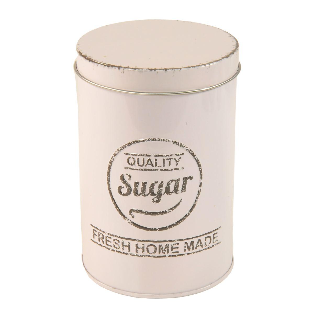 Barattolo Latta Sugar Bianco cm.8,4x13 | Gicos