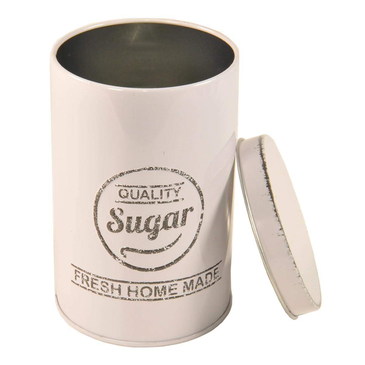Barattolo Latta Sugar Bianco cm.8,4x13 | Gicos