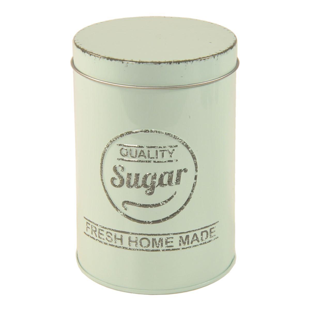 Barattolo Latta Sugar Verde Acqua cm.8,4x13 | Gicos