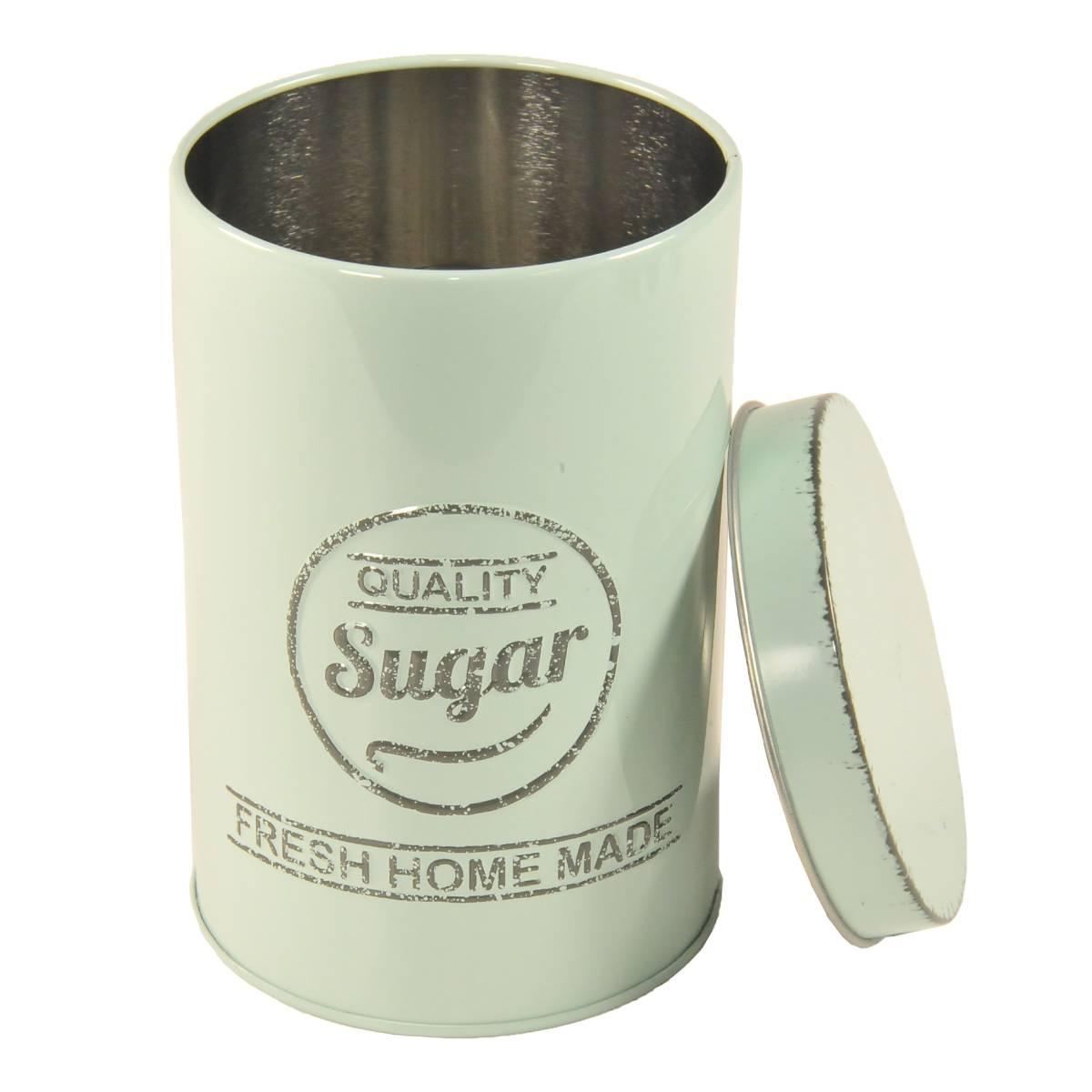 Barattolo Latta Sugar Verde Acqua cm.8,4x13 | Gicos