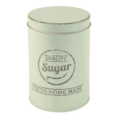 Barattolo Latta Sugar Verde Acqua cm.8,4x13 | Gicos