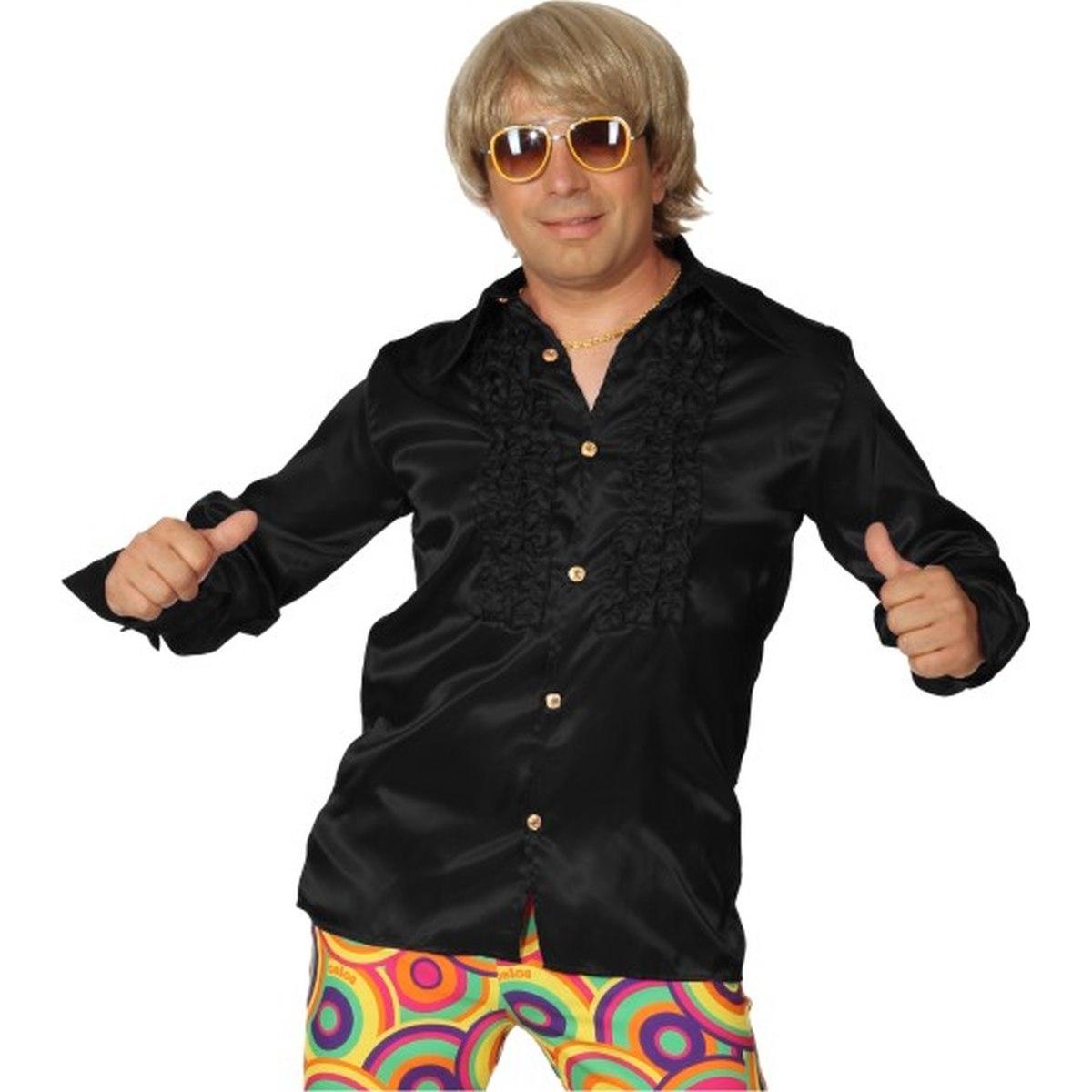 Camicia Nera Disco con Rouges |Orlob