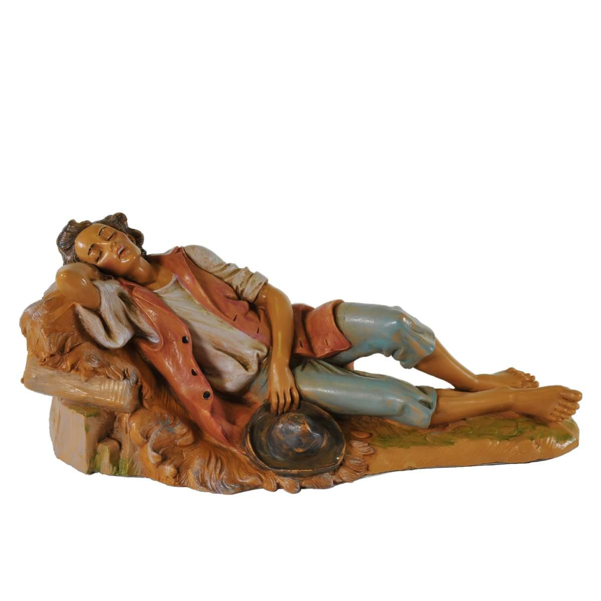 Statua cm.30 Pastore Dormiente Sdraiato | Fontanini