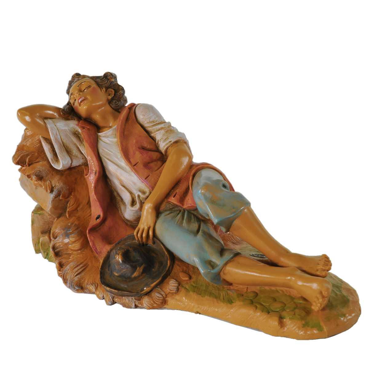 Statua cm.30 Pastore Dormiente Sdraiato | Fontanini