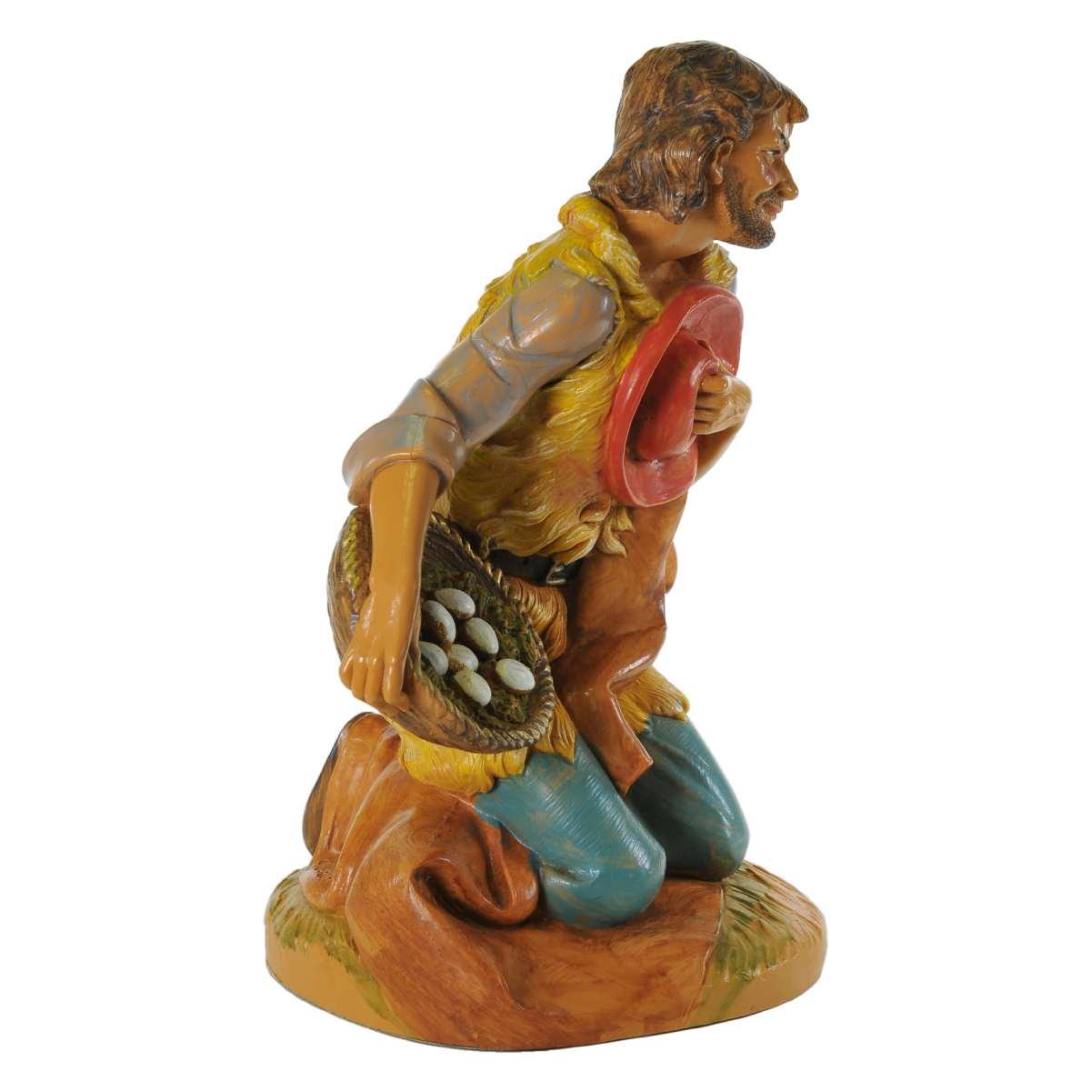 Statua cm.30 Pastore Adorante in Ginocchio | Fontanini