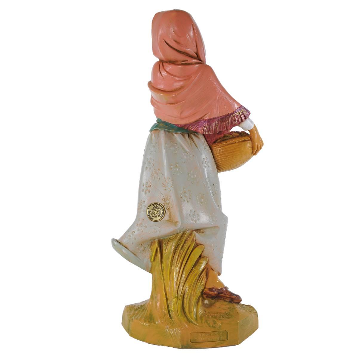 Statua cm.30 Pastorella con Cesta di Frutta | Fontanini