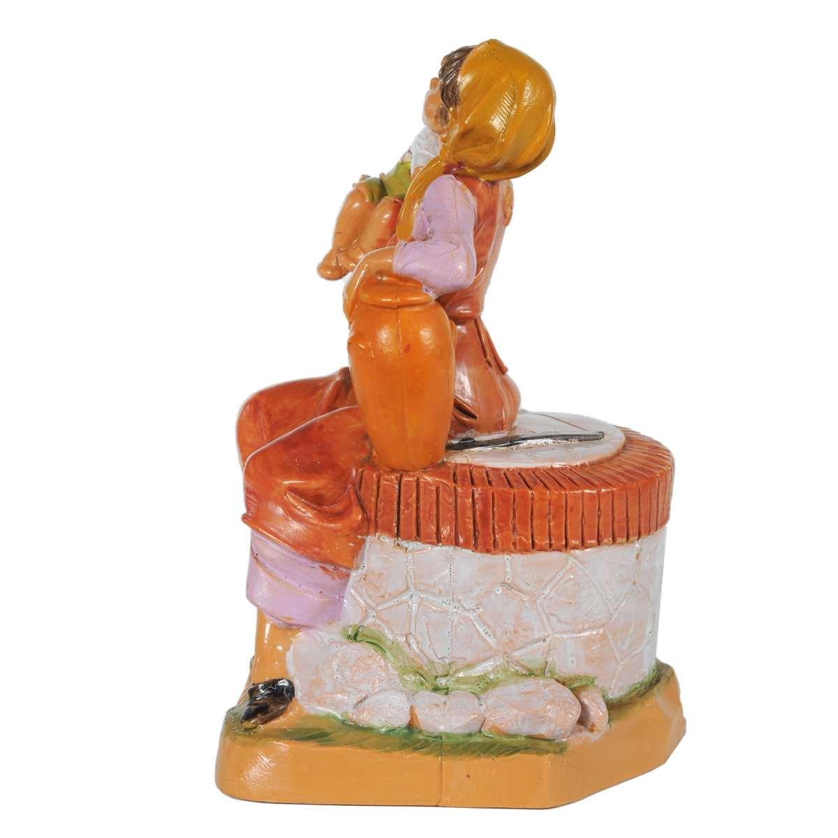 Statua cm.12 Ariel Donna al Pozzo con Bambino | Fontanini