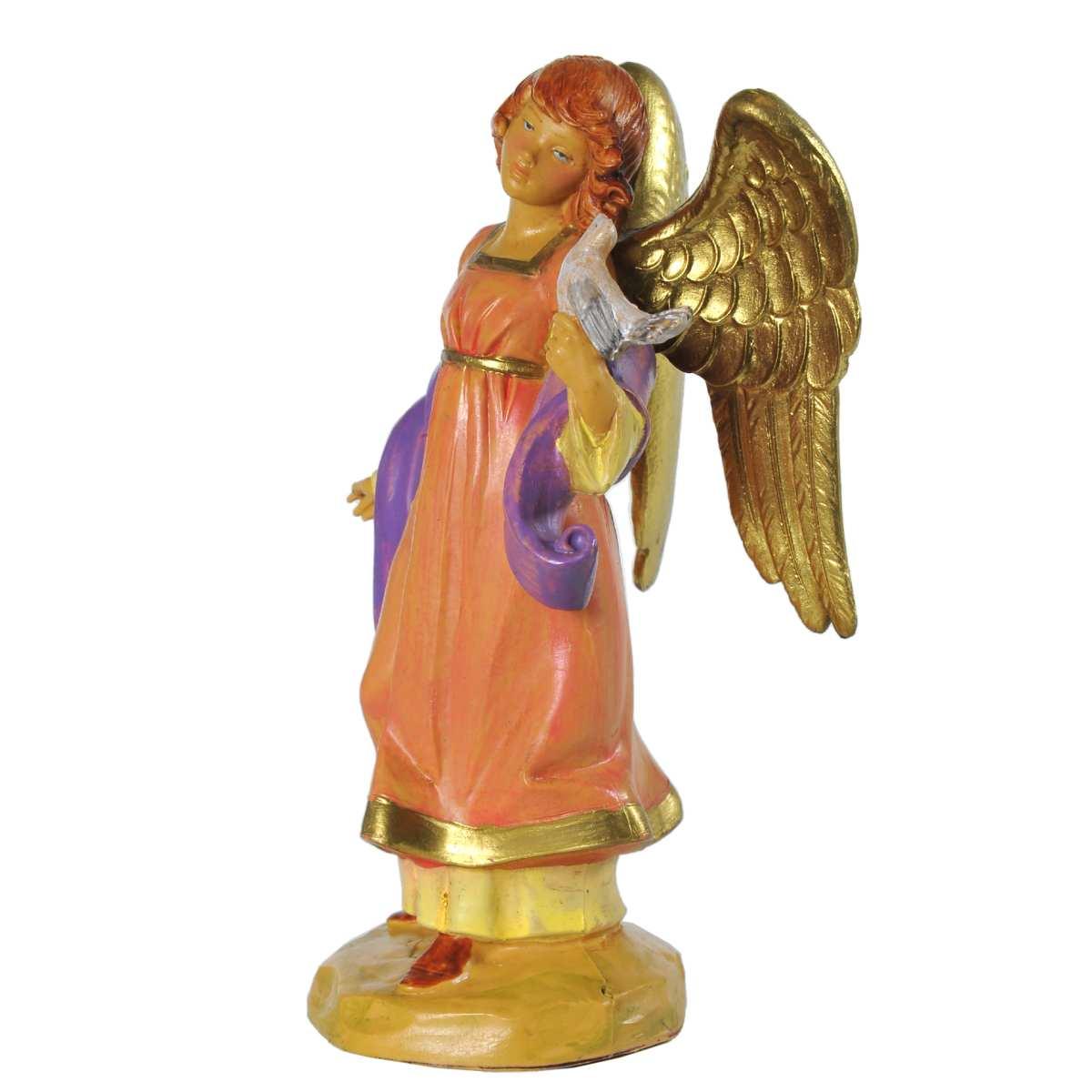 Statua cm.12 Celeste Angelo con Colomba | Fontanini