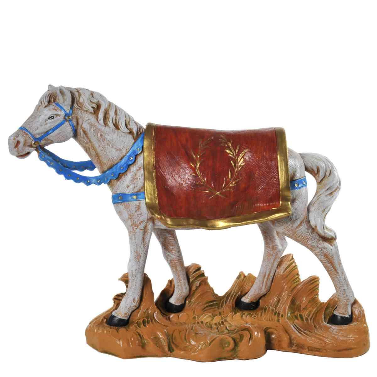 Statua cm.19 Cavallo Bianco con Base | Fontanini