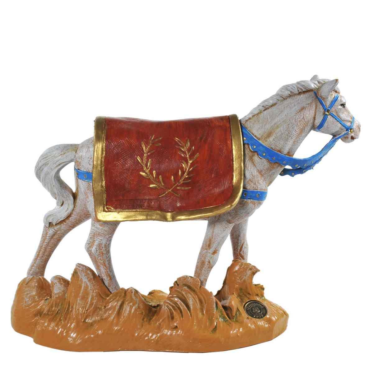 Statua cm.19 Cavallo Bianco con Base | Fontanini
