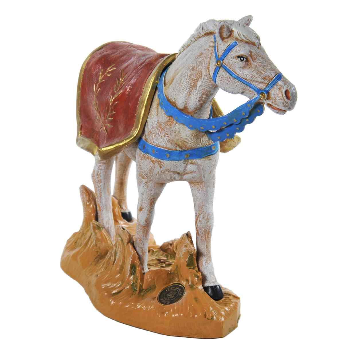 Statua cm.19 Cavallo Bianco con Base | Fontanini