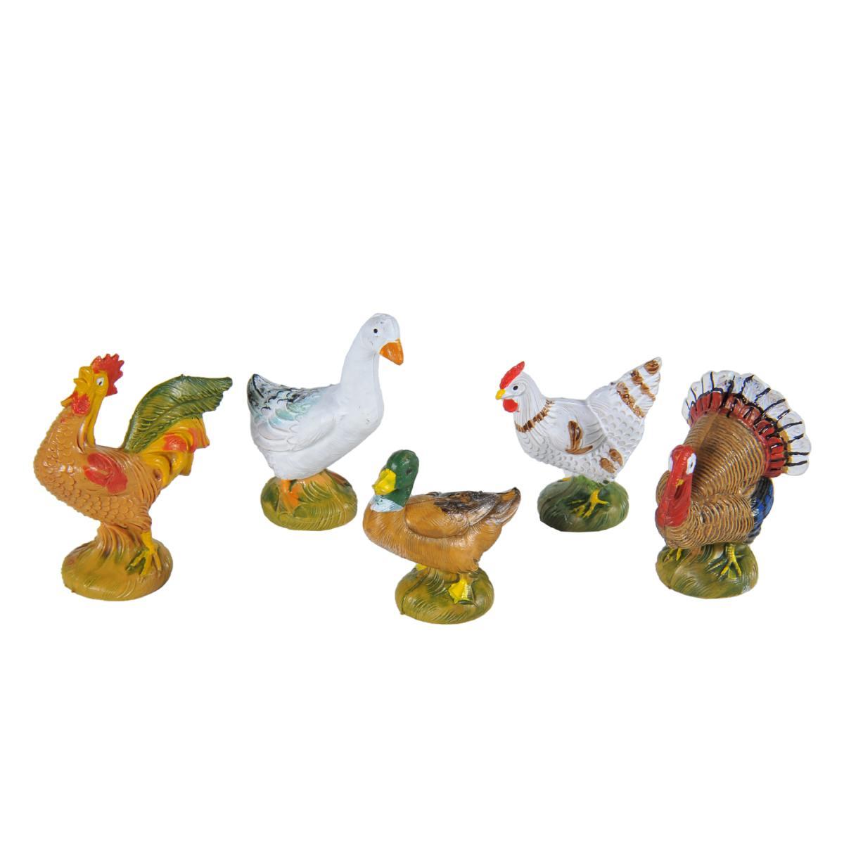 Statua cm.12 Gallinacei Assortiti Set pz.5 | Fontanini