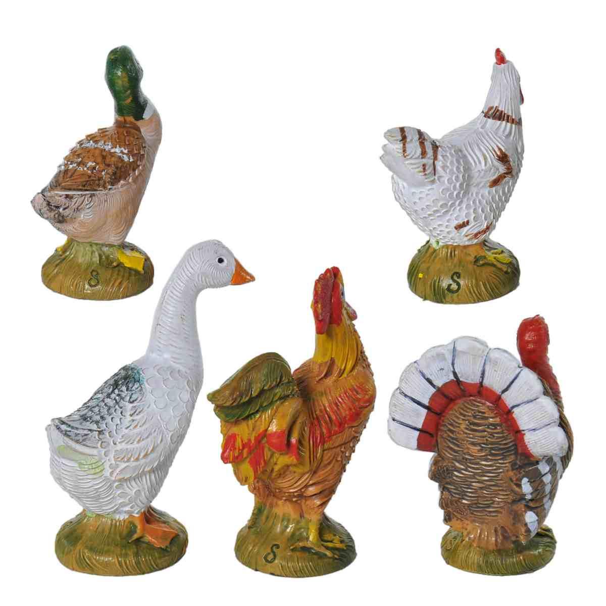 Animali Animali da Cortile Set pz.5 Rif/to cm.19 | Fontanini