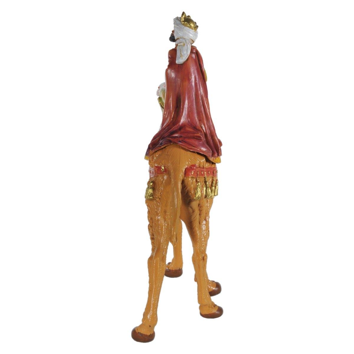 Statua cm.19 Re Magio Baldassarre con Cammello cm.19,5x6xH23,5 | Fontanini
